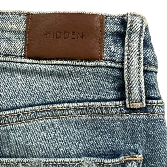 Hidden Jeans Zoey Mom Fit Button Fly Distressed Straight‎ Leg Jeans Size 25 - Picture 7 of 9